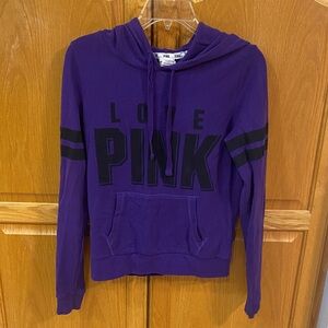 PINK Victoria's Secret Women's Purple Love Hoodie